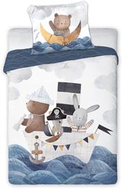 Nallekarhut veneessä Junior vuodevaatteet 100x135 cm