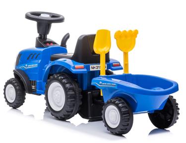 New Holland T7 Potkutraktori perävaunulla, sininen-3