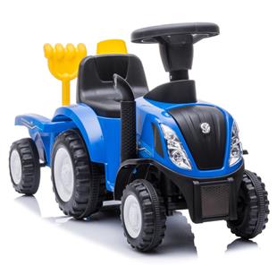 New Holland T7 Potkutraktori perävaunulla, sininen-5