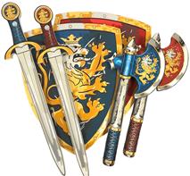 Noble Knight 2 x Miekka + 2 x Kilpi + 2 x Kirves