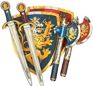 Noble Knight 2 x Miekka + 2 x Kilpi + 2 x Kirves