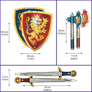 Noble Knight 2 x Miekka + 2 x Kilpi + 2 x Kirves-5