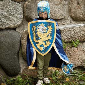 Noble Knight vaahtomiekka + kilpi + kirves, sininen-6