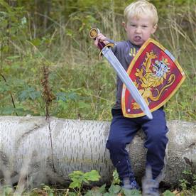 Noble Knight vaahtomiekka + kilpi, punainen-7