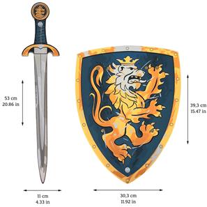 Noble Knight Vaahtomiekka + kilpi, sininen-5