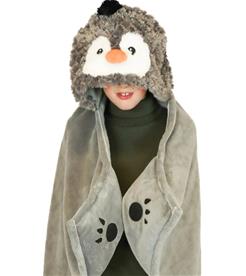 Noxxiez eläinpeitto hupulla - Pingviini