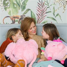 Noxxiez jättipehmo, kädenlämmitin ja tyyny - Flamingo-3