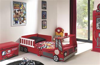 Paloauto Junior sänky, puu (140 cm)-3