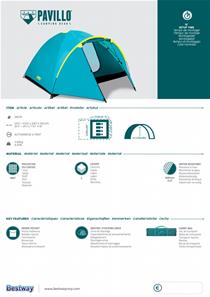 Pavillo Activeridge 4 teltta (210 + 100 cm) x 240 x 130 cm-4