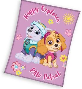 Paw Patrol ''Happy Explorer '' Coral fleecehuopa 130 x 170 cm