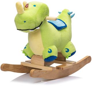 Pehmeä dinosaurus keinuhevonen - äänitehosteet (alkaen 12 kk)