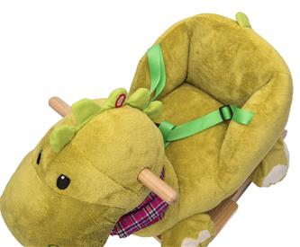 Pehmeä dinosaurus keinuhevonen istuimella - äänitehosteet (alkaen 12 kk)-2