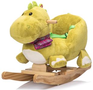 Pehmeä dinosaurus keinuhevonen istuimella - äänitehosteet (alkaen 12 kk)-9