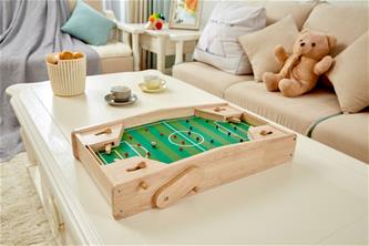 Pintoy 2-in-1-peli: Jalkapalloflipperi ja flipperipeli lapsille – puinen-6