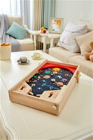 Pintoy 2-in-1-peli: Jalkapalloflipperi ja flipperipeli lapsille – puinen-7