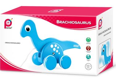 Pintoy puinen lelu Brachiosaurus dinosaurus (alkaen 12 kk)-2