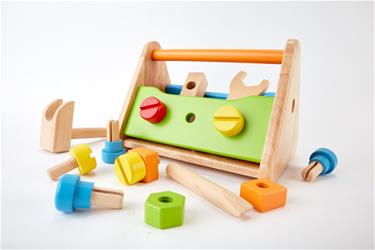 Pintoy työkalulaatikko lapsille + puisia tarvikkeita-2