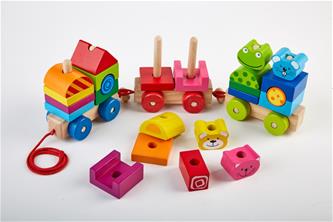 Pintoy vauvan lelu Juna ja 4 ystävää (alkaen 12 kk)-7