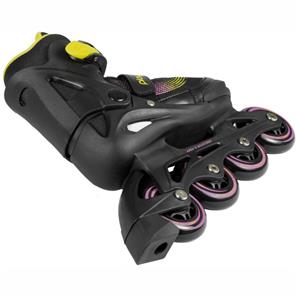 Playlife Joker Keltainen Glow Inline Skates rullaluistimet -paketti-3