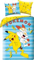 Pokemon Pikachu ja Scorbunny vuodevaatteet - 100 prosenttia puuvillaa