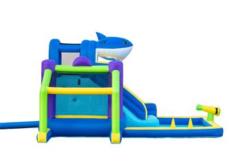  Pomppulinna Mega Vesipuisto ''Shark'' 405 x 345 x 254 cm-8