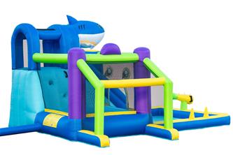  Pomppulinna Mega Vesipuisto ''Shark'' 405 x 345 x 254 cm-9