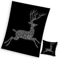 Poro Coral fleecehuopa 150 x 200 cm ja tyyny 40 x 40 cm