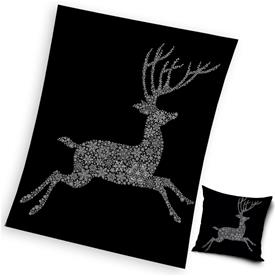 Poro Coral fleecehuopa 150 x 200 cm ja tyyny 40 x 40 cm