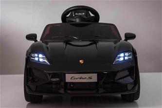 Porsche Taycan Turbo S sähköauto lapsille 10.8V, musta-10