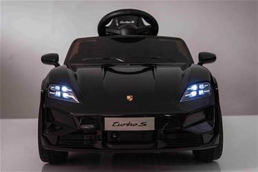 Porsche Taycan Turbo S sähköauto lapsille 10.8V, musta-10