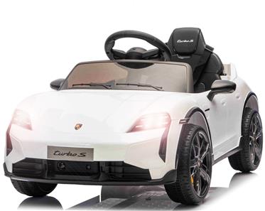 Porsche Taycan Turbo S sähköauto lapsille 10.8V,  valkoinen