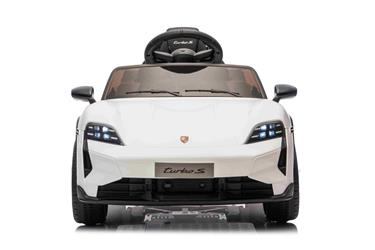 Porsche Taycan Turbo S sähköauto lapsille 10.8V,  valkoinen-12