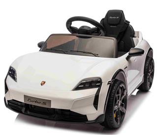 Porsche Taycan Turbo S sähköauto lapsille 10.8V,  valkoinen-6