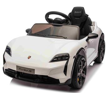 Porsche Taycan Turbo S sähköauto lapsille 10.8V,  valkoinen-6