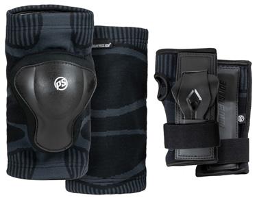 Powerslide Onesize Dual Pack -suojapakkaus miehille, Musta-3