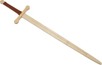 Puinen 2-kätinen miekka, 105 cm Koivu 