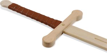 Puinen 2-kätinen miekka, 105 cm Koivu -2