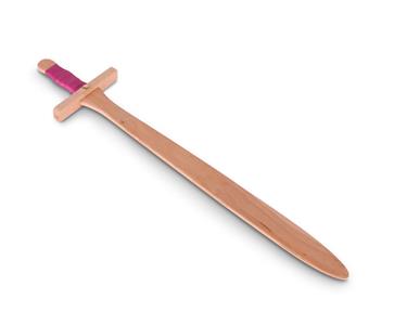 Puinen prinsessamiekka 56 cm, koivu-3