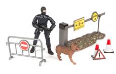 S.W.A.T. Hahmo + koira + este 1:18