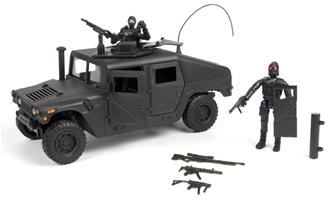 S.W.A.T. Humvee sis. tarvikkeet ja 2 hahmoa 1:18