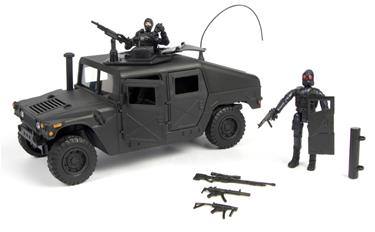 S.W.A.T. Humvee sis. tarvikkeet ja 2 hahmoa 1:18