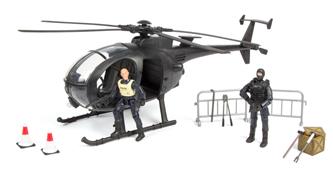 S.W.A.T. pelastushelikopteri sis. tarvikkeet ja 2 hahmoa 1:18