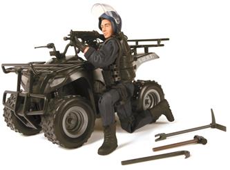 S.W.A.T. Poliisi ATV + Toimintafiguuri 30,5cm