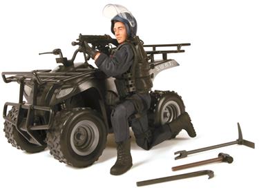 S.W.A.T. Poliisi ATV + Toimintafiguuri 30,5cm