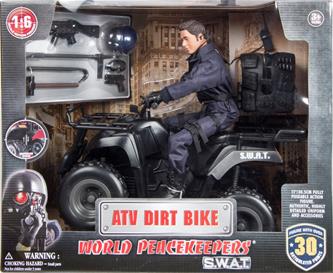 S.W.A.T. Poliisi ATV + Toimintafiguuri 30,5cm-2
