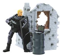S.W.A.T. Poliisi toimintafiguuri ja seinä - Malli A 1:18