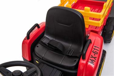 Sähkötraktori perävaunulla Punainen 12V Litium-7