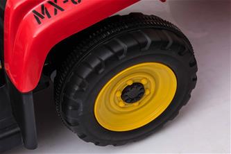 Sähkötraktori perävaunulla Punainen 12V Litium-8