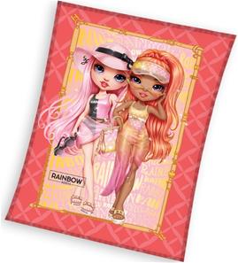 Sateenkaari High Coral fleecehuopa 130 x 170 cm