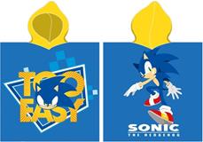 Sonic Poncho hupullinen kylpypyyhe - 100% puuvillaa